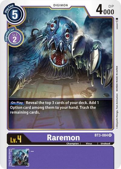 Raremon BT3-084 R Release Special Booster 1.0 Digimon card