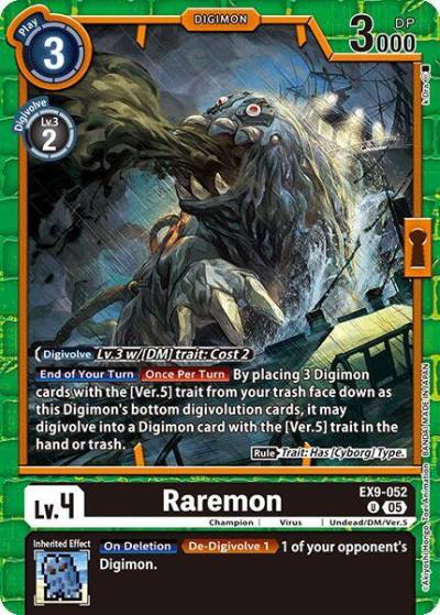 Raremon EX9-052 U Versus Monsters Digimon card