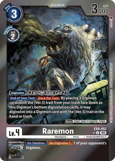 Raremon Limited Foil EX9-052 U Versus Monsters Digimon card