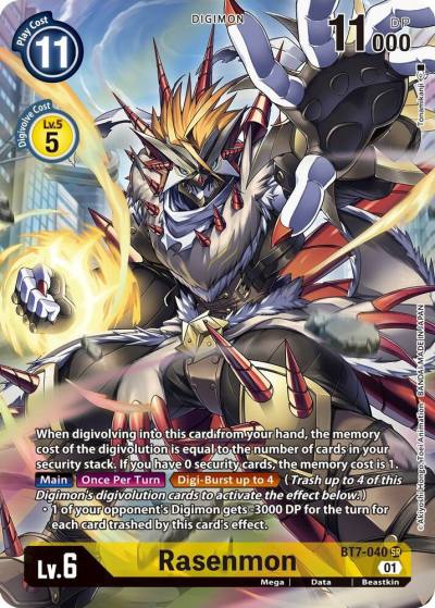 Rasenmon Alternate Art BT7-040 SR Next Adventure Digimon card