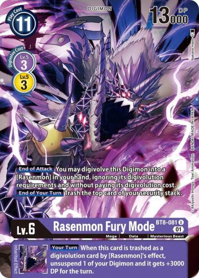Rasenmon Fury Mode BT8-081 U New Awakening Digimon card