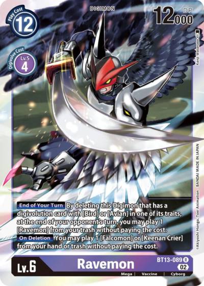 Ravemon BT13-089 R Versus Royal Knights Digimon card