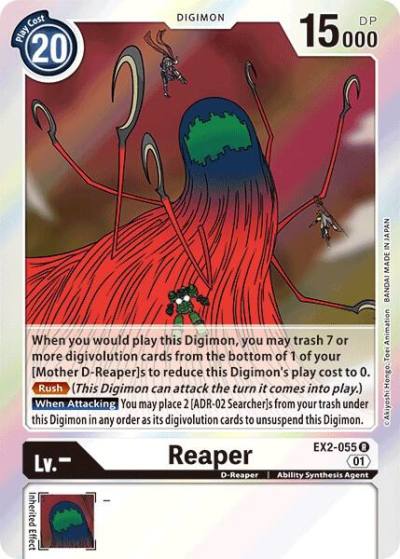 Reaper EX2-055 R Digital Hazard Digimon card