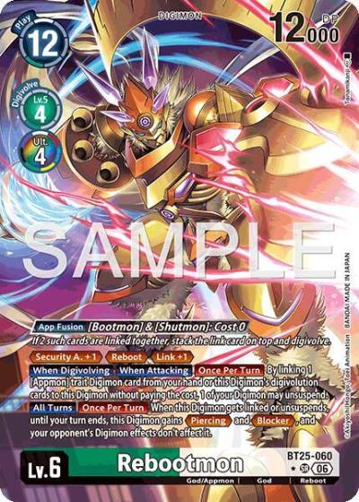 Rebootmon Alternate Art BT25-060 SR Dual Revolution Digimon card