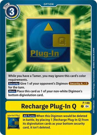 Recharge Plug In Q Store Tournament 2024 Jul Sep Participation Pack P-146 P Digimon Promotion Cards Digimon card
