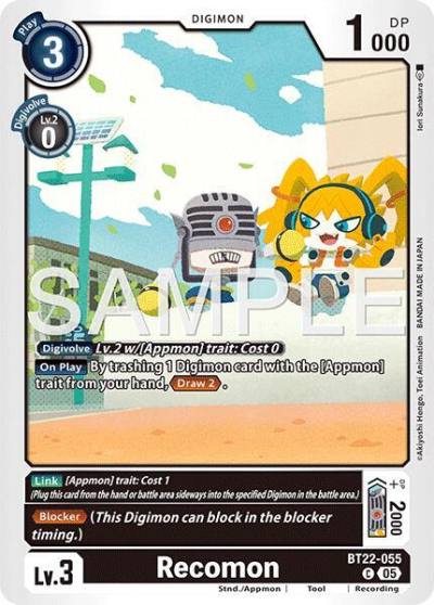 Recomon BT22-055 C Cyber Eden Digimon card