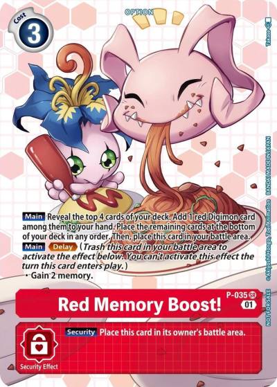 Red Memory Boost Next Adventure Box Promotion Pack P-035 SR Digimon Promotion Cards Digimon card