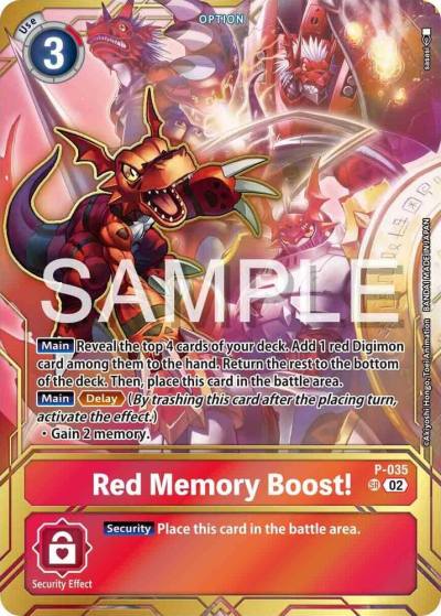 Red Memory Boost Premium Card Collection Memory Boost Set P-035 P Digimon Promotion Cards Digimon card