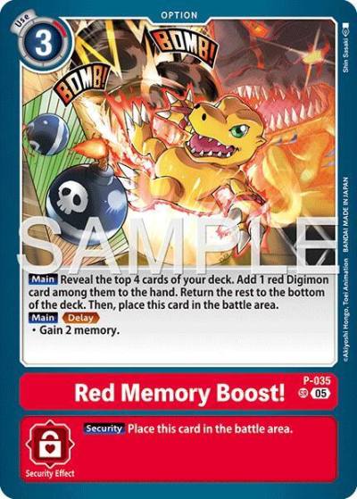 Red Memory Boost! Reprint P-035 SR Advanced Booster Digimon Generation Digimon card