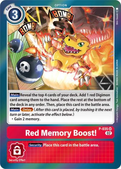 Red Memory Boost Resurgence Booster Reprint P-035 SR Resurgence Booster Digimon card