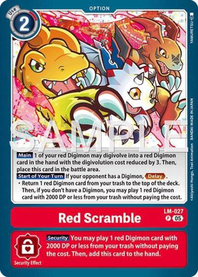 Red Scramble Reprint LM-027 P Advanced Booster Digimon Generation Digimon card
