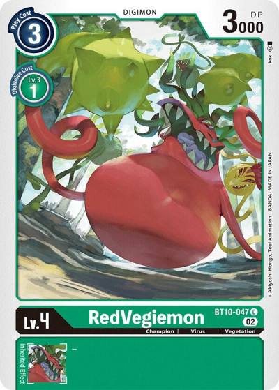 RedVegiemon BT10-047 C Xros Encounter Digimon card