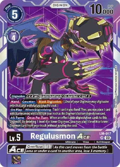 Regulusmon ACE English Exclusive LM-017 SR Exceed Apocalypse Digimon card