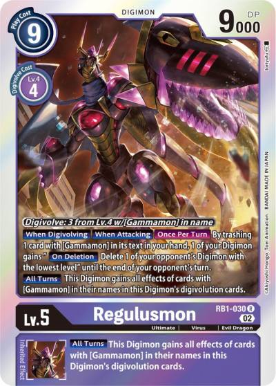 Regulusmon RB1-030 R Resurgence Booster Digimon card