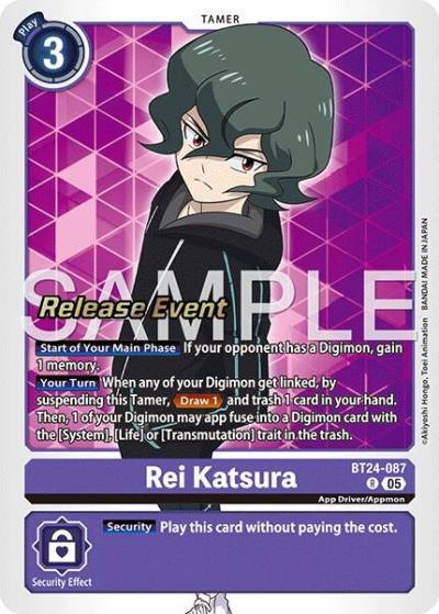 Rei Katsura BT24-087 R Time Stranger Release Event Cards Digimon card