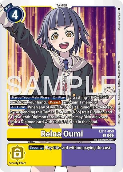 Reina Oumi EX11-059 U Dawn of Liberator Digimon card