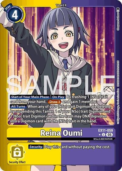 Reina Oumi (Limited Foil) EX11-059 U Dawn of Liberator Digimon card