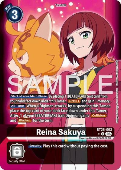 Reina Sakuya Alternate Art BT26-093 R Timeless Bonds Digimon card