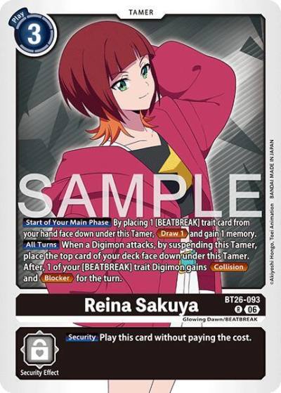 Reina Sakuya BT26-093 R Timeless Bonds Digimon card