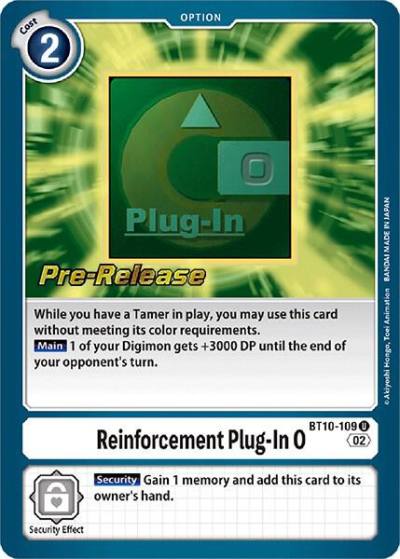 Reinforcement Plug In 0 BT10-109 U Xros Encounter Pre-Release Cards Digimon card