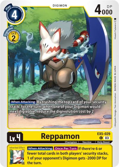Reppamon EX5-029 C Animal Colosseum Digimon card