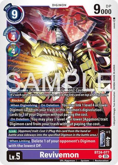 Revivemon BT24-077 R Time Stranger Digimon card