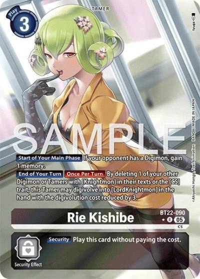 Rie Kishibe Alternate Art BT22-090 R Cyber Eden Digimon card