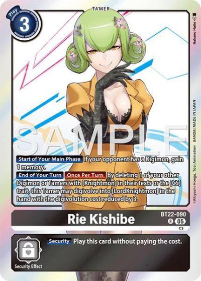 Rie Kishibe BT22-090 R Cyber Eden Digimon card