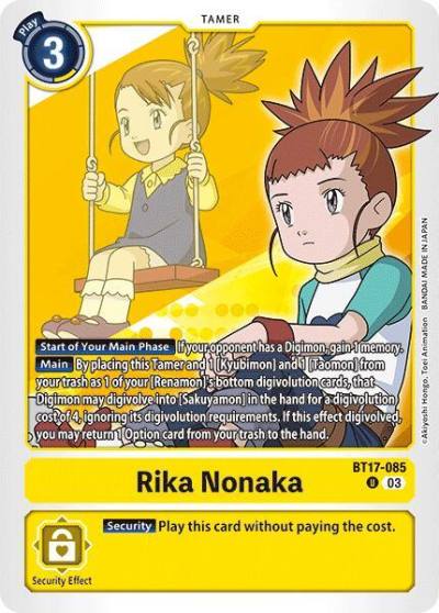 Rika Nonaka BT17-085 U Secret Crisis Digimon card