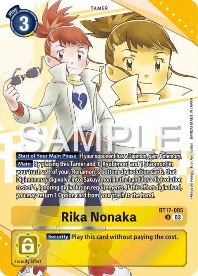 Rika Nonaka Premium Heroines Set BT17-085 U Secret Crisis Digimon card