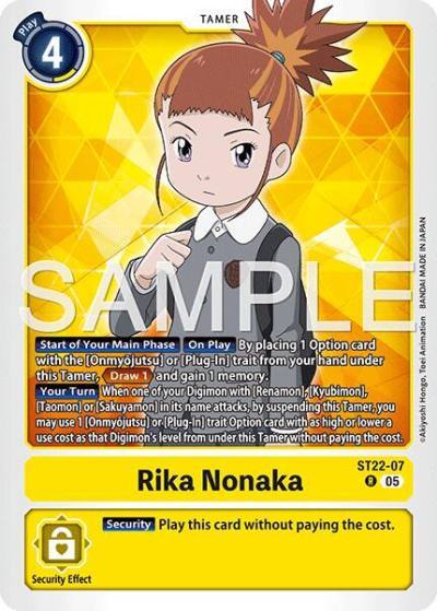 Rika Nonaka ST22-07 R Starter Deck 22: Amethyst Mandala Advanced Deck Set Digimon card