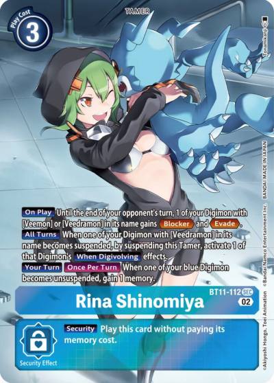 Rina Shinomiya Alternate Art BT11-112 SEC Dimensional Phase Digimon card