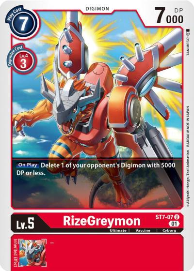 RizeGreymon ST7-07 U Starter Deck 07: Gallantmon Digimon card