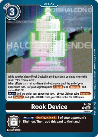 Rook Device Store Tournament 2024 Oct Dec Participation Pack P-159 P Digimon Promotion Cards Digimon card