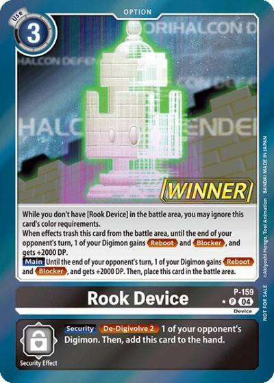 Rook Device Store Tournament 2024 Oct Dec Winner Pack P-159 P Digimon Promotion Cards Digimon card
