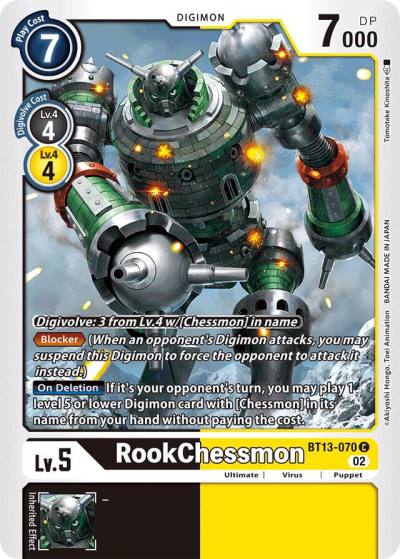 RookChessmon BT13-070 C Versus Royal Knights Digimon card