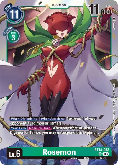 Rosemon BT14-053 R Blast Ace Digimon card