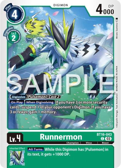Runnermon BT16-043 C Beginning Observer Digimon card