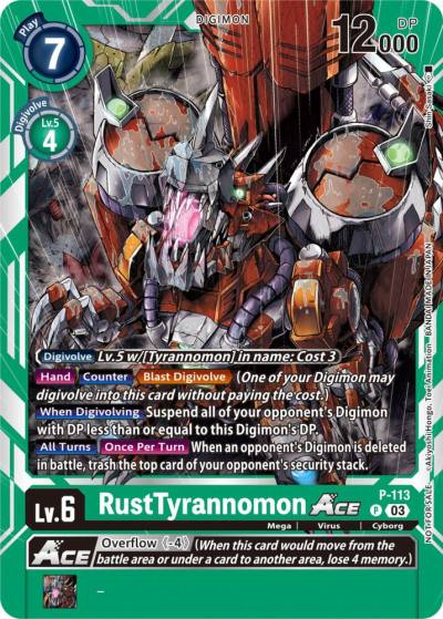 RustTyrannomon ACE 3rd Anniversary Survey Pack P-113 P Digimon Promotion Cards Digimon card