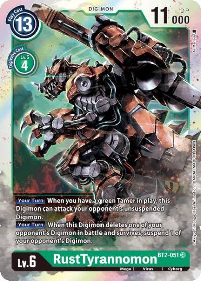 RustTyrannomon BT2-051 SR Release Special Booster 1.0 Digimon card