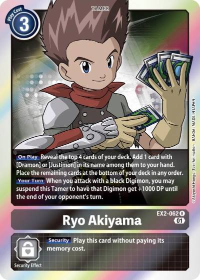 Ryo Akiyama EX2-062 R Digital Hazard Digimon card