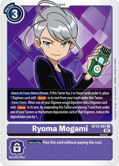 Ryoma Mogami BT12-097 U Across Time Digimon card