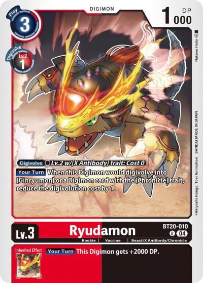 Ryudamon BT20-010 U Release Special Booster 2.5 Digimon card