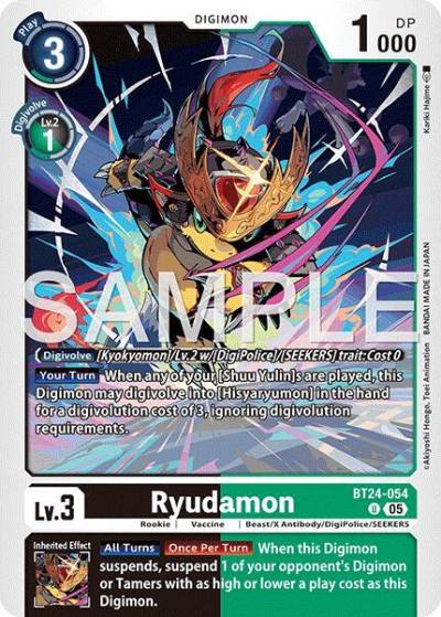 Ryudamon BT24-054 U Time Stranger Digimon card