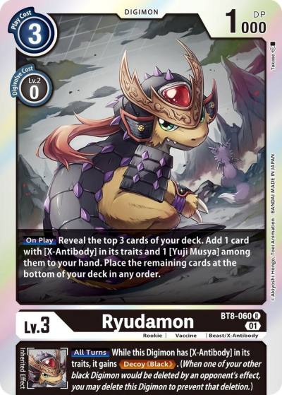 Ryudamon BT8-060 R New Awakening Digimon card