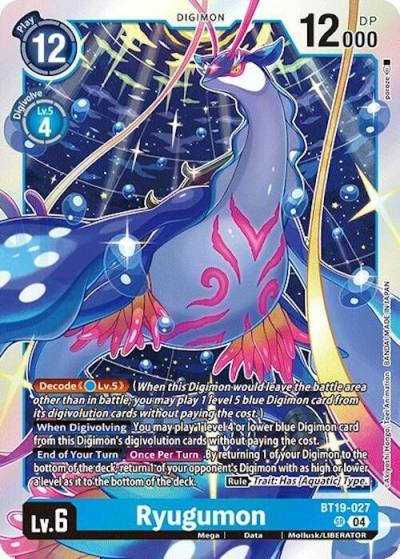Ryugumon BT19-027 SR Release Special Booster 2.0 Digimon card