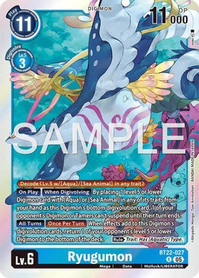 Ryugumon BT22-027 R Cyber Eden Digimon card