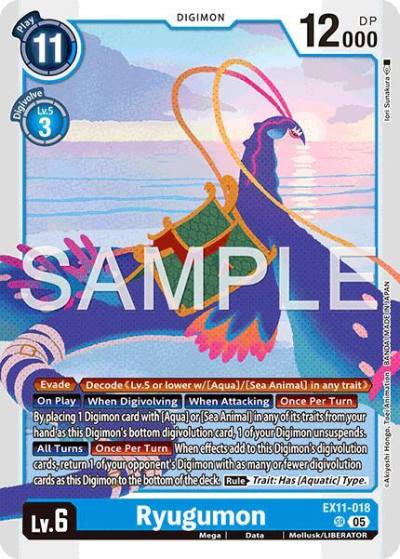 Ryugumon EX11-018 SR Dawn of Liberator Digimon card