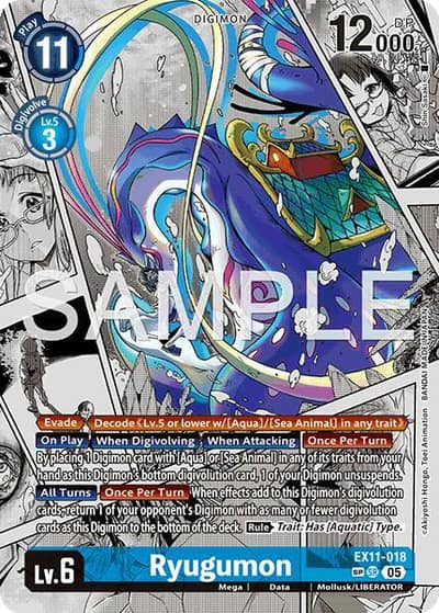 Ryugumon (SP) EX11-018 SR Dawn of Liberator Digimon card