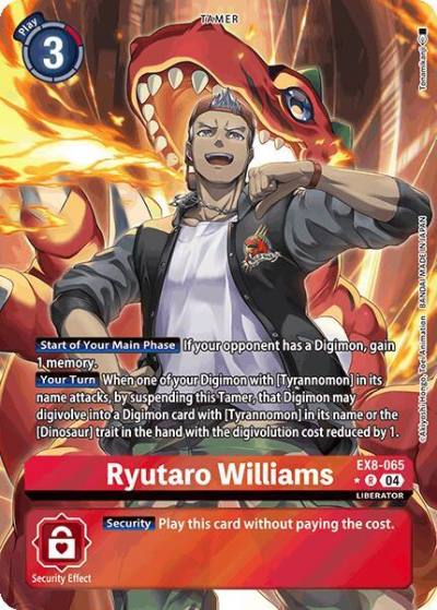 Ryutaro Williams Alternate Art EX8-065 R Chain of Liberation Digimon card